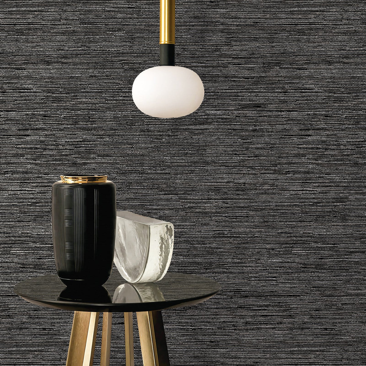 Horizontal Stripe Wallpaper in Silver Grey color - pattern number MX88076 - by Galerie in the Metallic FX 2 collection