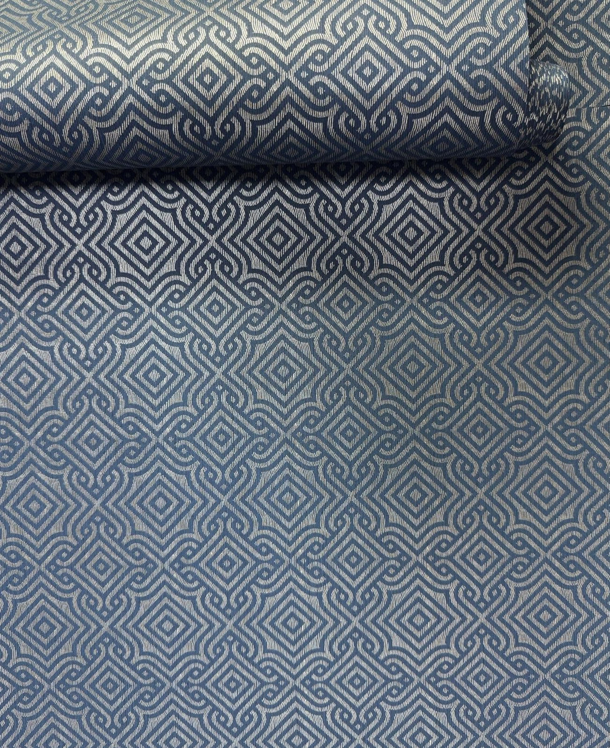 Square Geometric Wallpaper in Blue color - pattern number MX88082 - by Galerie in the Metallic FX 2 collection