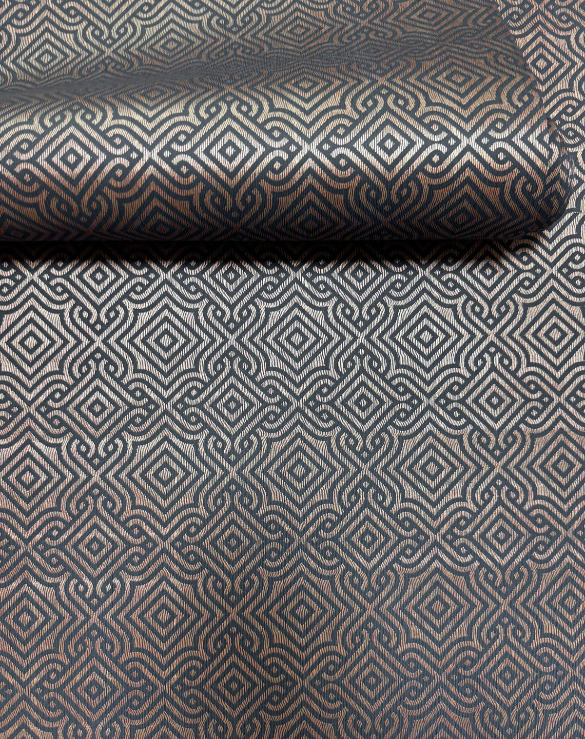 Square Geometric Wallpaper in Blue color - pattern number MX88083 - by Galerie in the Metallic FX 2 collection