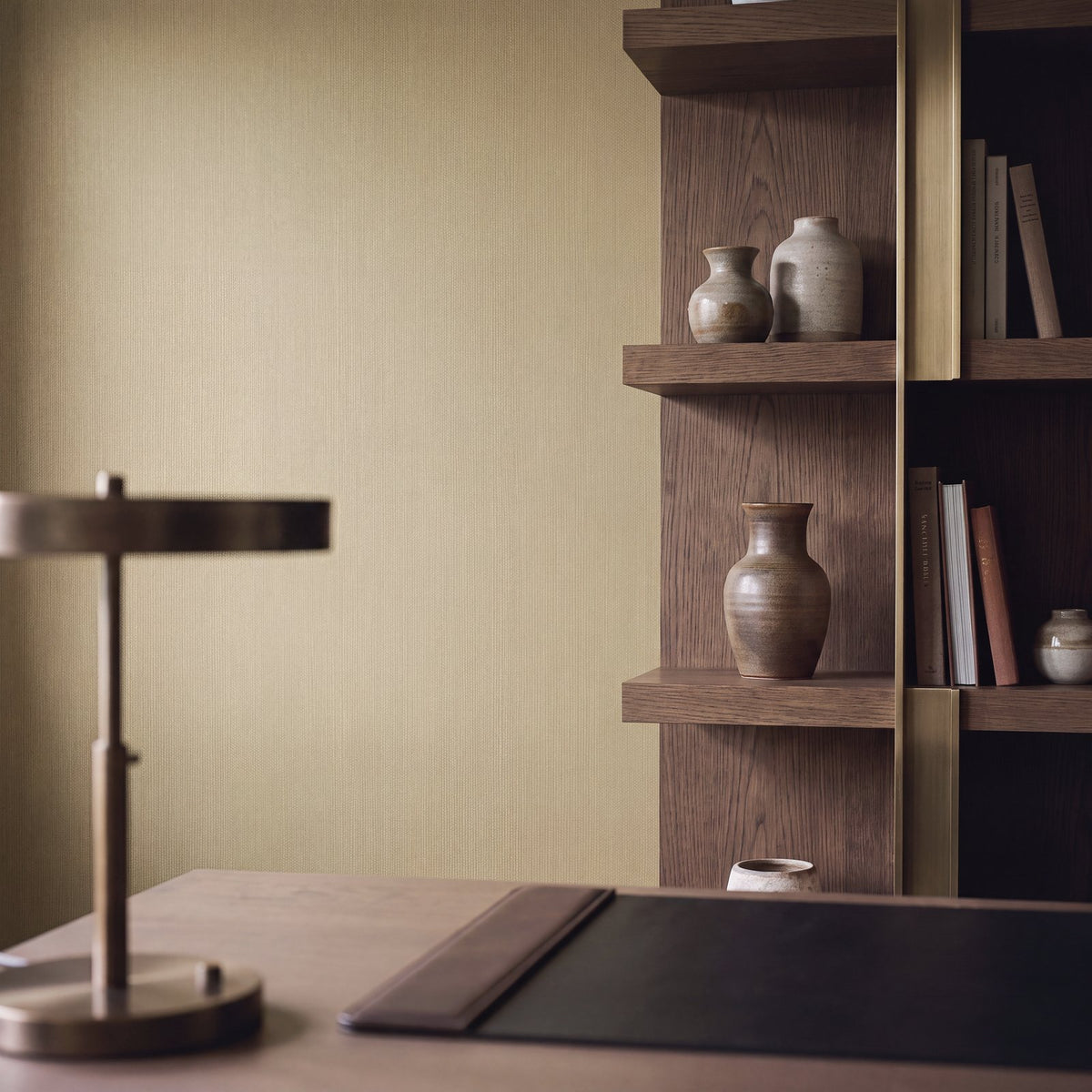 Plain Texture Wallpaper in Beige color - pattern number MX88092 - by Galerie in the Metallic FX 2 collection