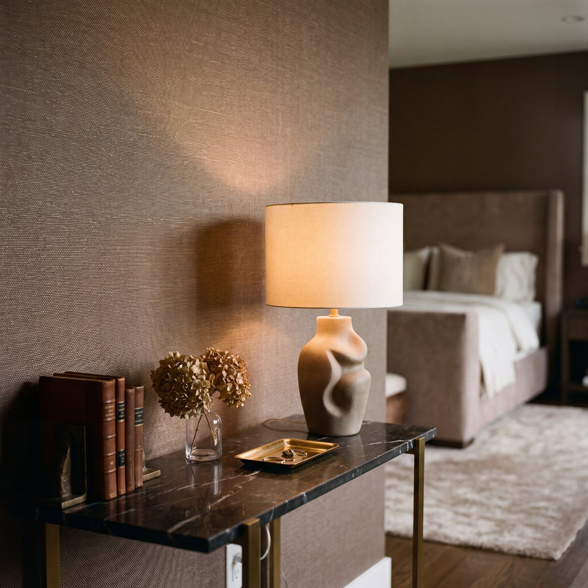 Plain Texture Wallpaper in Bronze Brown color - pattern number MX88093 - by Galerie in the Metallic FX 2 collection