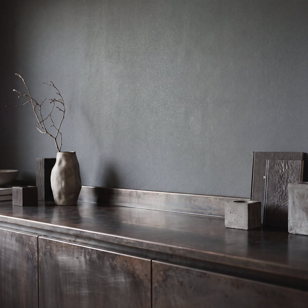 Plain Texture Wallpaper in Blue color - pattern number MX88096 - by Galerie in the Metallic FX 2 collection