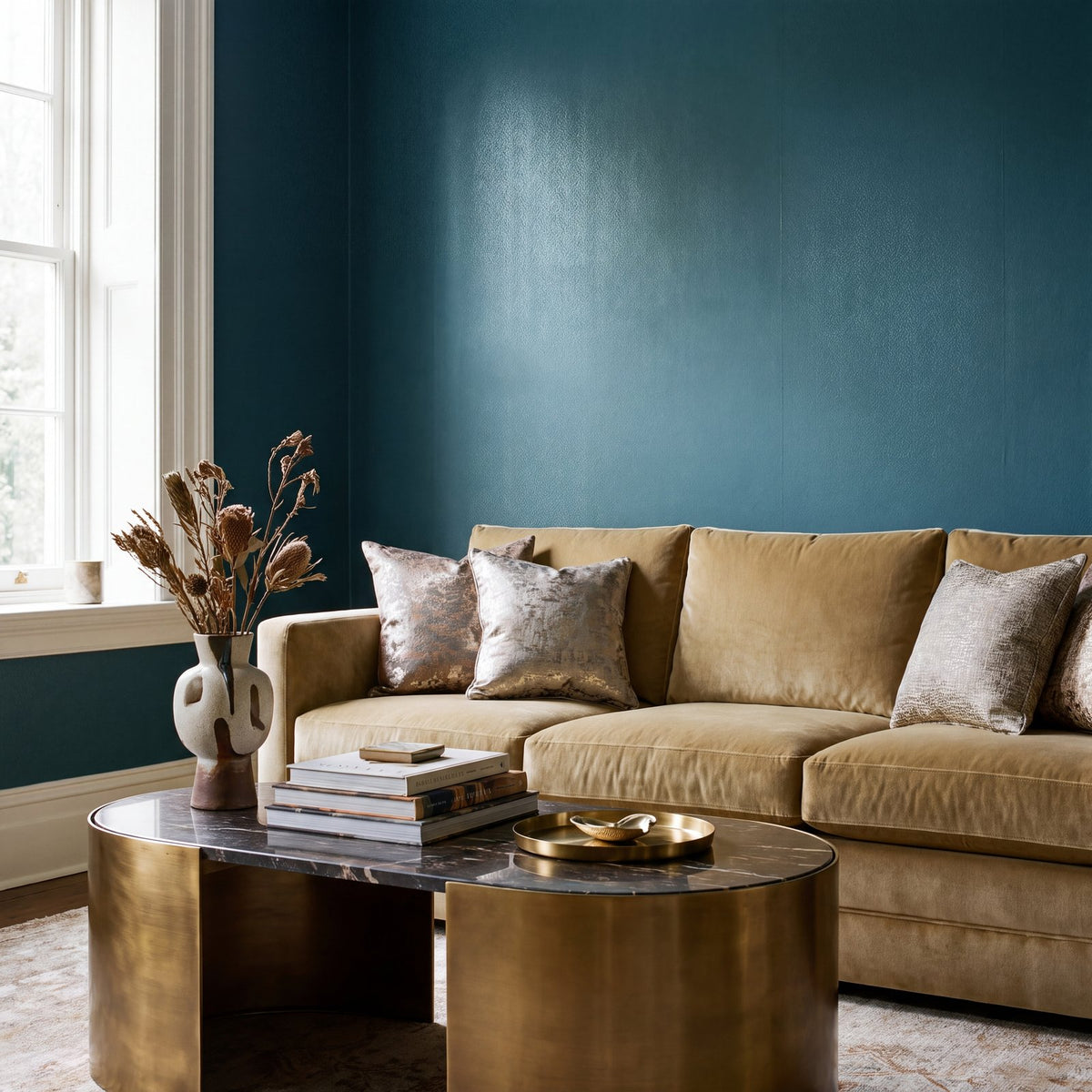 Plain Texture Wallpaper in Blue color - pattern number MX88135 - by Galerie in the Metallic FX 2 collection