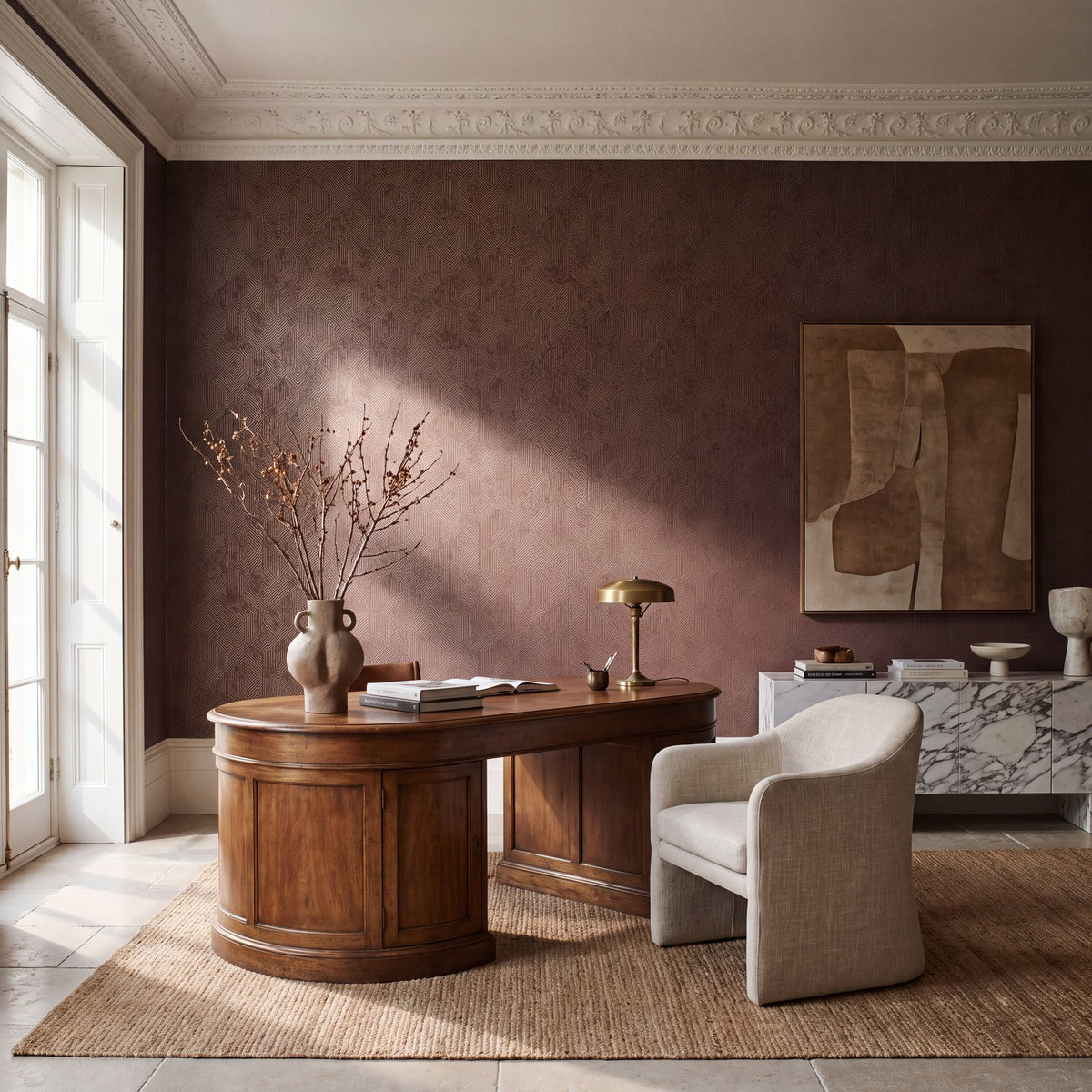 Prism Wallpaper in Red color - pattern number NT98015 - by Galerie in the New Touch collection
