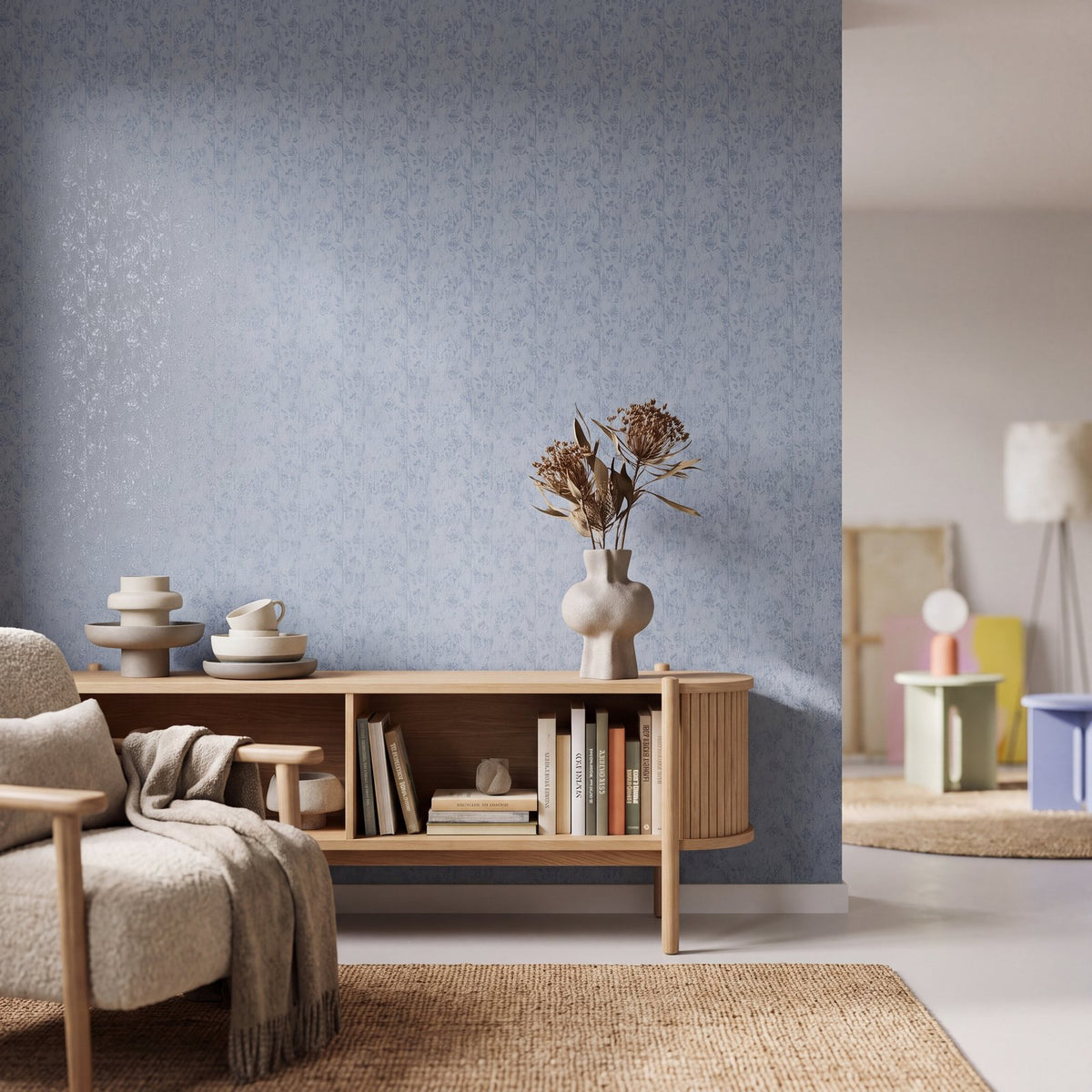 Prism Wallpaper in Blue color - pattern number NT98016 - by Galerie in the New Touch collection