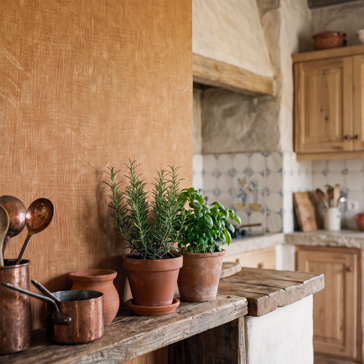 Brushmark Wallpaper in Orange color - pattern number NT98019 - by Galerie in the New Touch collection