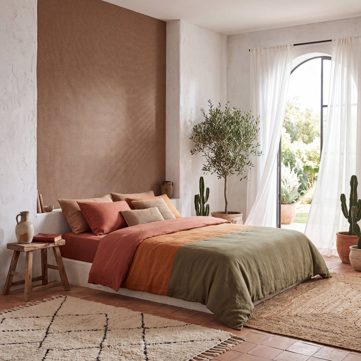 Woven Texture Wallpaper in Orange color - pattern number NT98024 - by Galerie in the New Touch collection