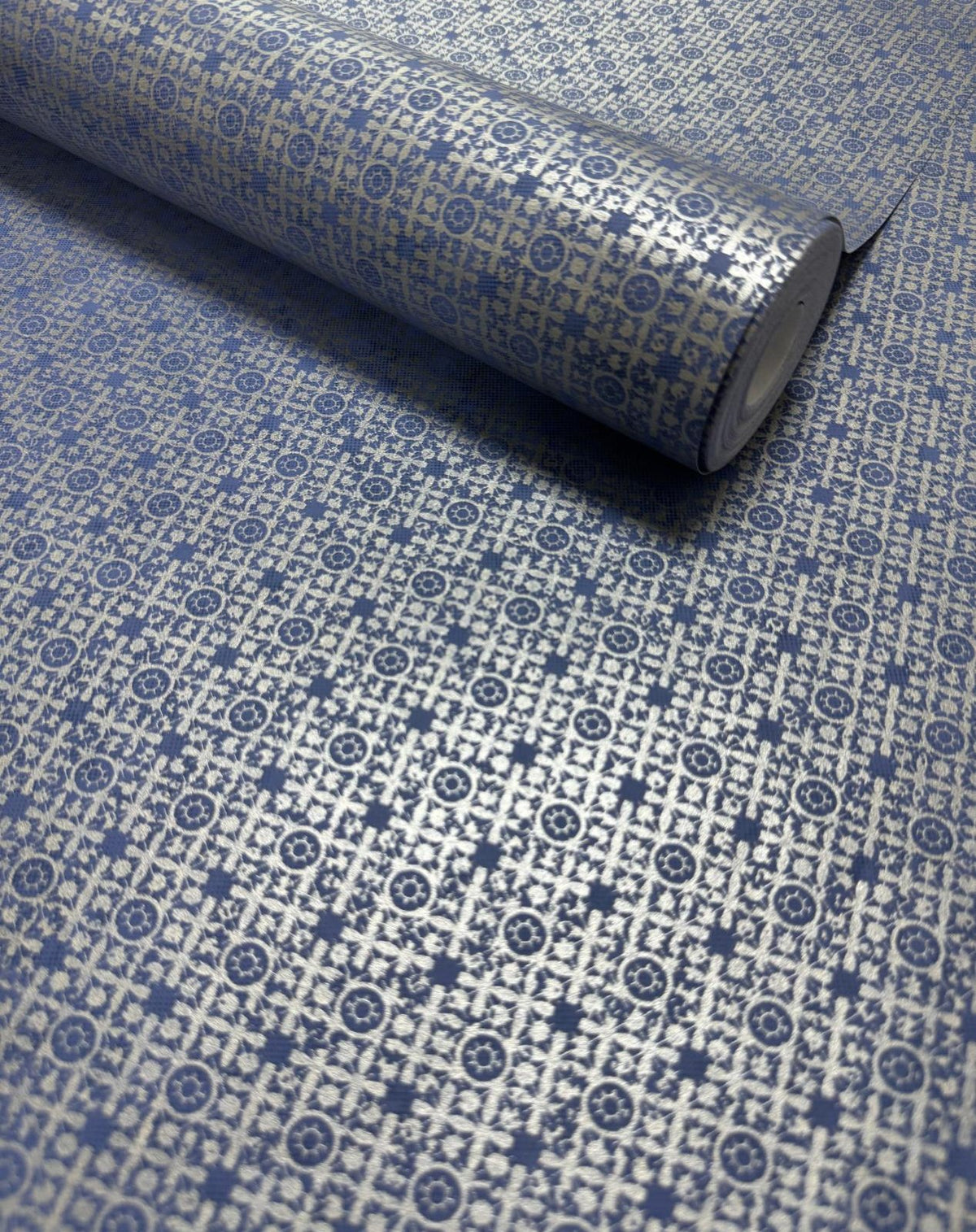 Worn Tile Wallpaper in Blue color - pattern number NT98035 - by Galerie in the New Touch collection