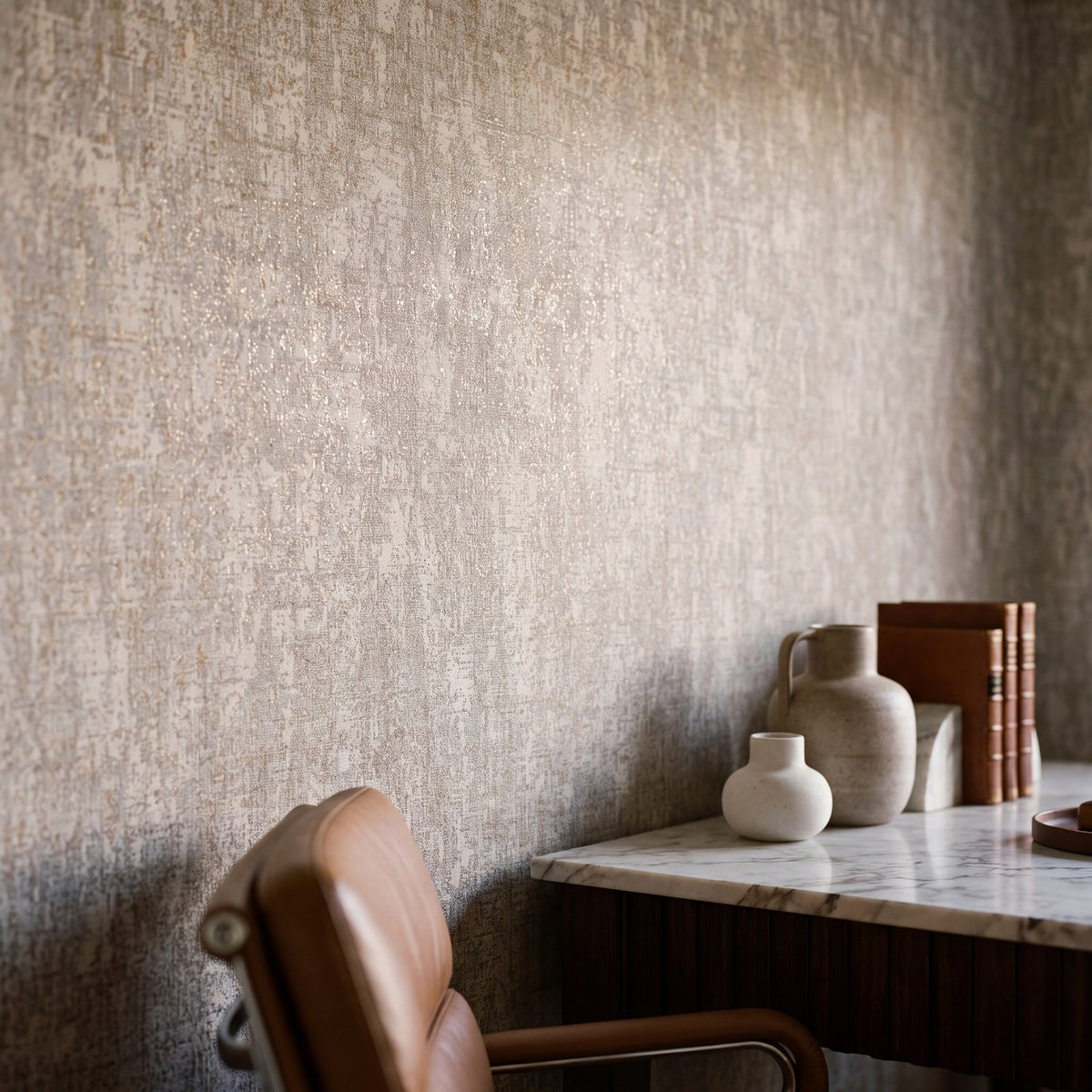 Mottled Specks Wallpaper in Silver Grey color - pattern number NT98041 - by Galerie in the New Touch collection