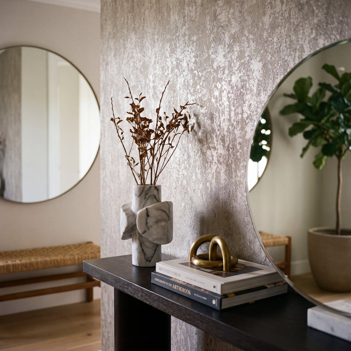 Patina Wallpaper in Silver Grey color - pattern number NT98045 - by Galerie in the New Touch collection