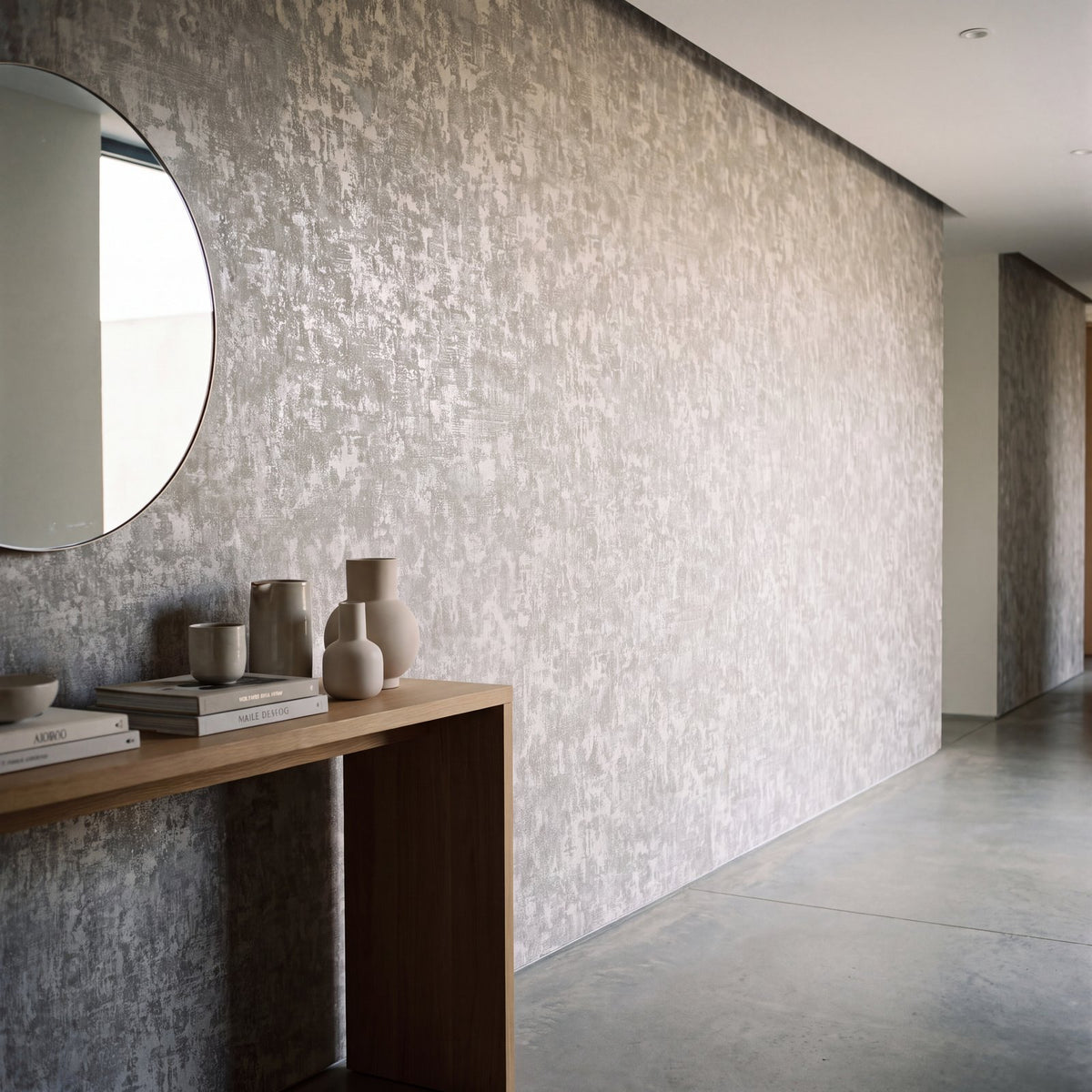 Scratched Plaster Wallpaper in Beige color - pattern number NT98056 - by Galerie in the New Touch collection