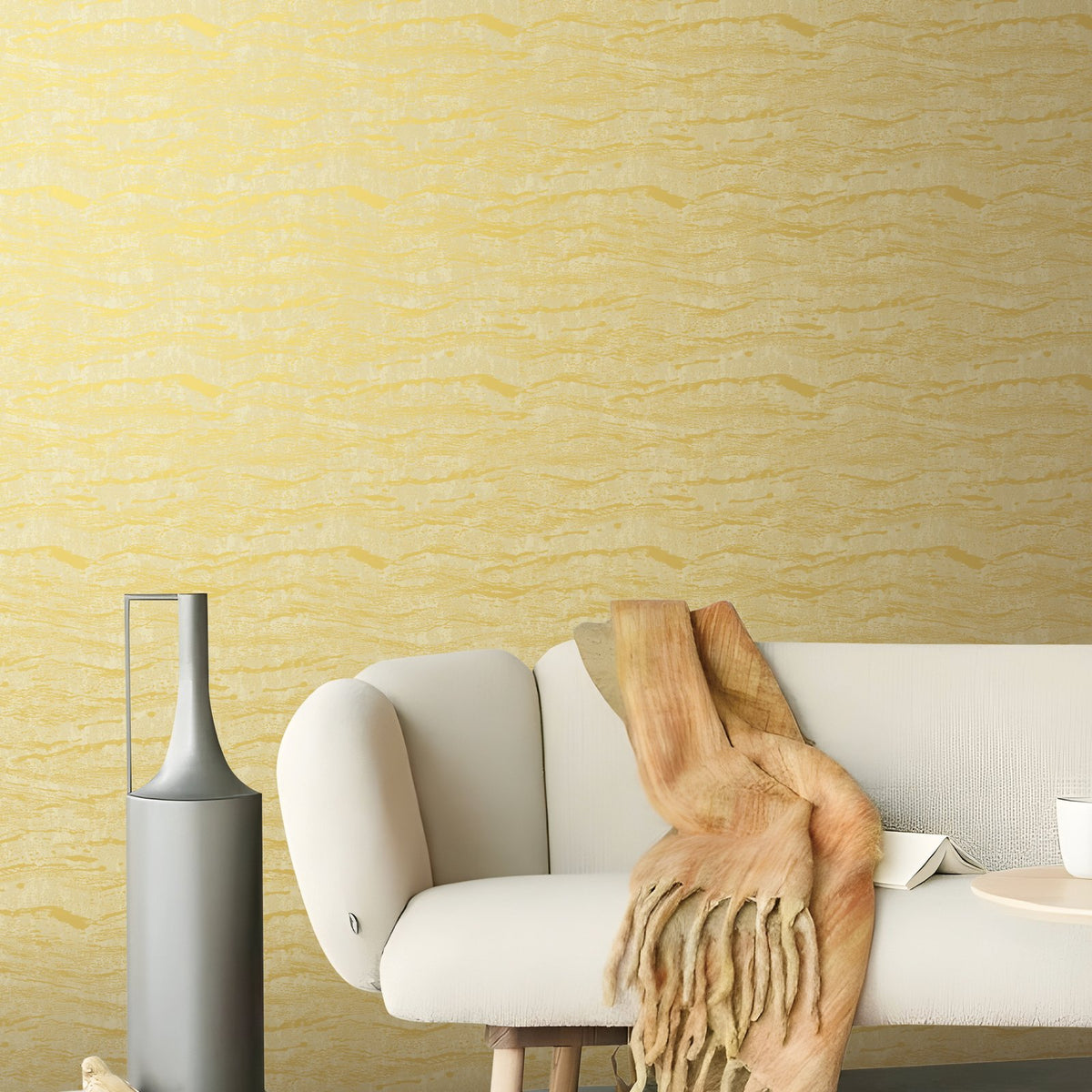 Ripple Wallpaper in Yellow color - pattern number NT98065 - by Galerie in the New Touch collection