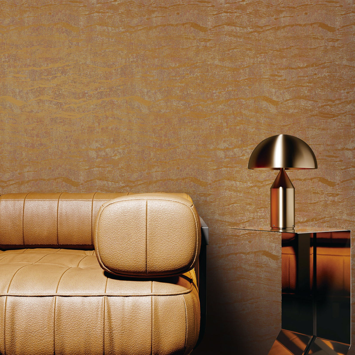 Ripple Wallpaper in Orange color - pattern number NT98066 - by Galerie in the New Touch collection