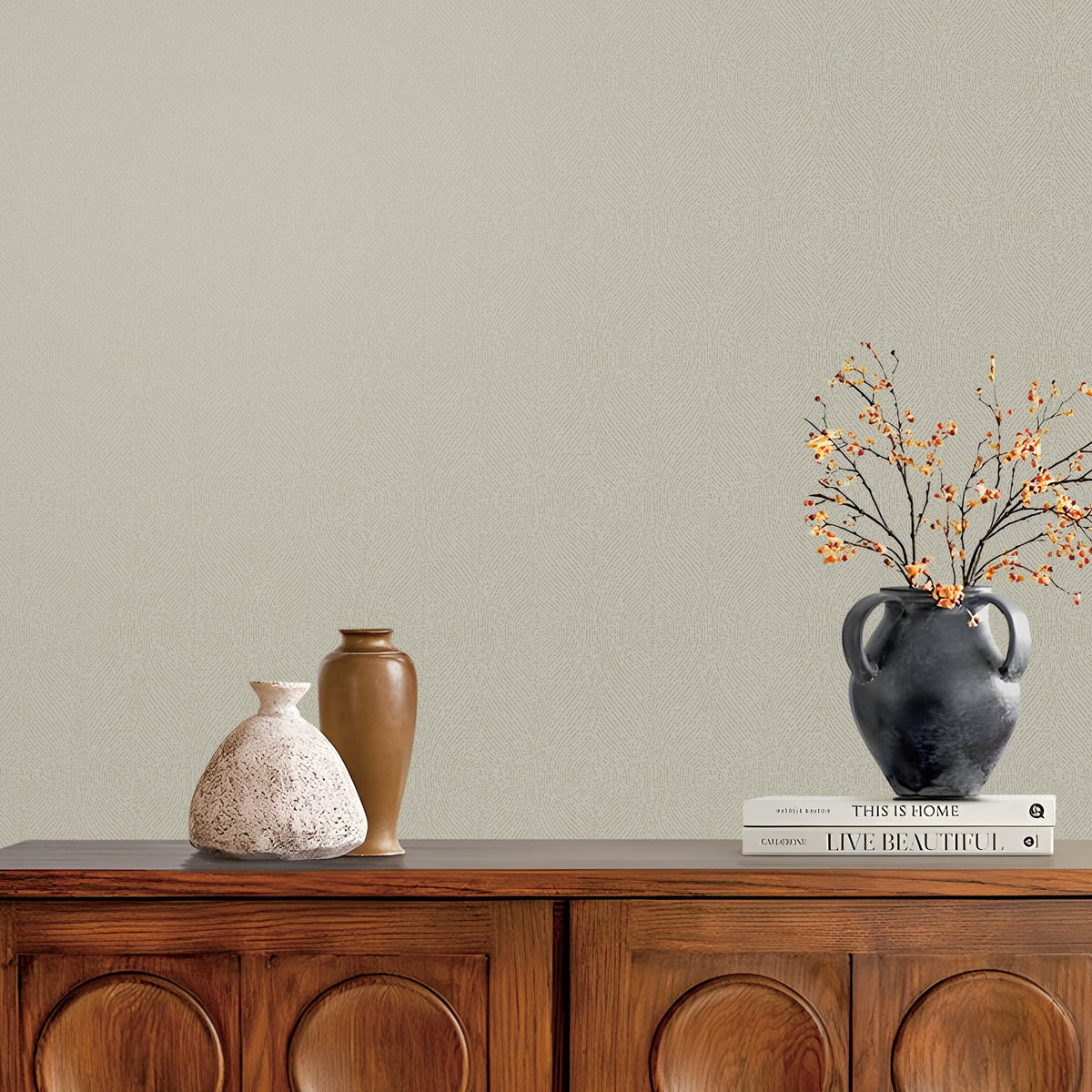 Contour Wallpaper in Beige color - pattern number NT98071 - by Galerie in the New Touch collection