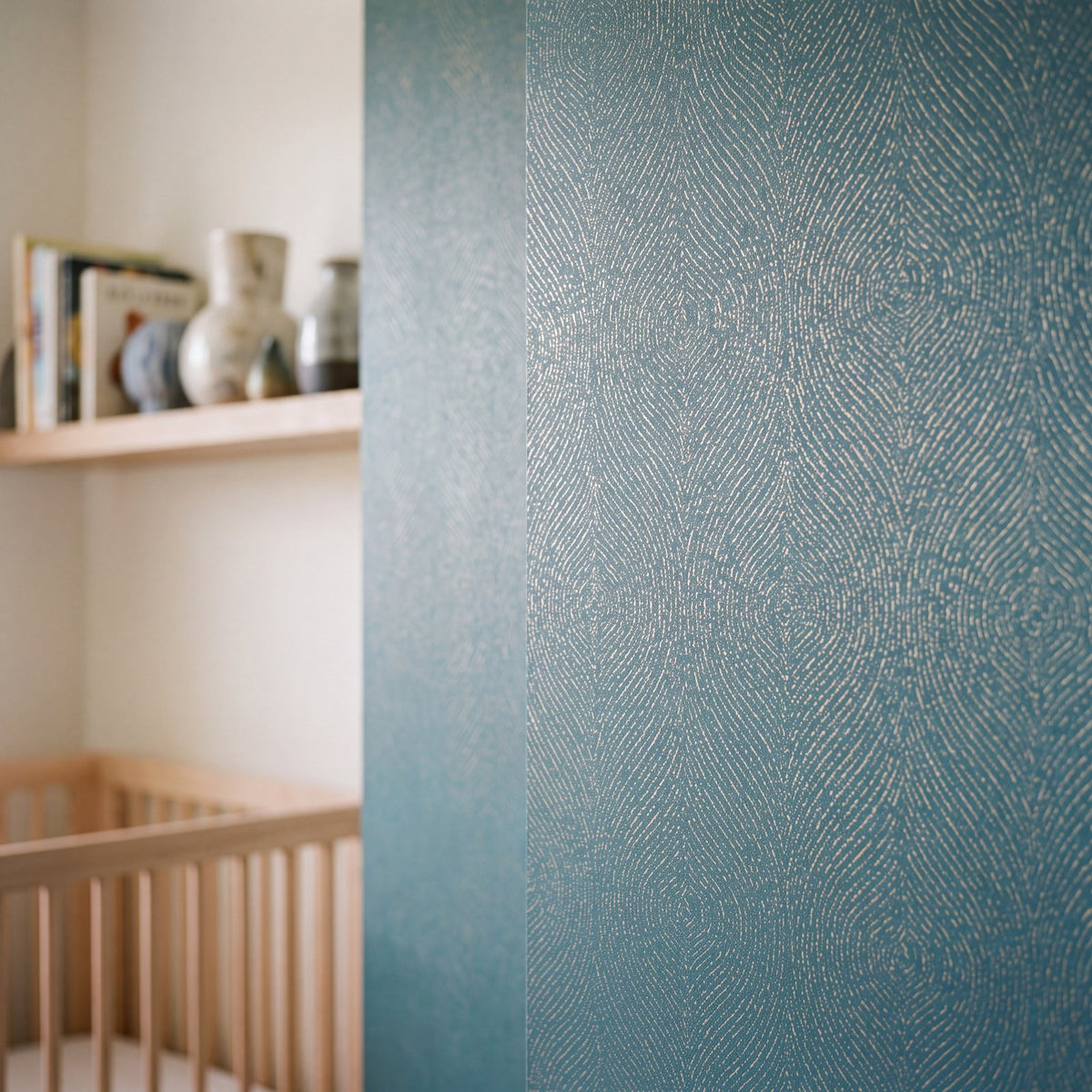 Contour Wallpaper in Blue color - pattern number NT98075 - by Galerie in the New Touch collection
