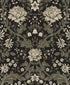Honeysuckle Trail Peel and Stick wallpaper in ebony and pavestone color - pattern number NW44610 - by NextWall in the Peel and Stick Wallpaper by Nextwall collection