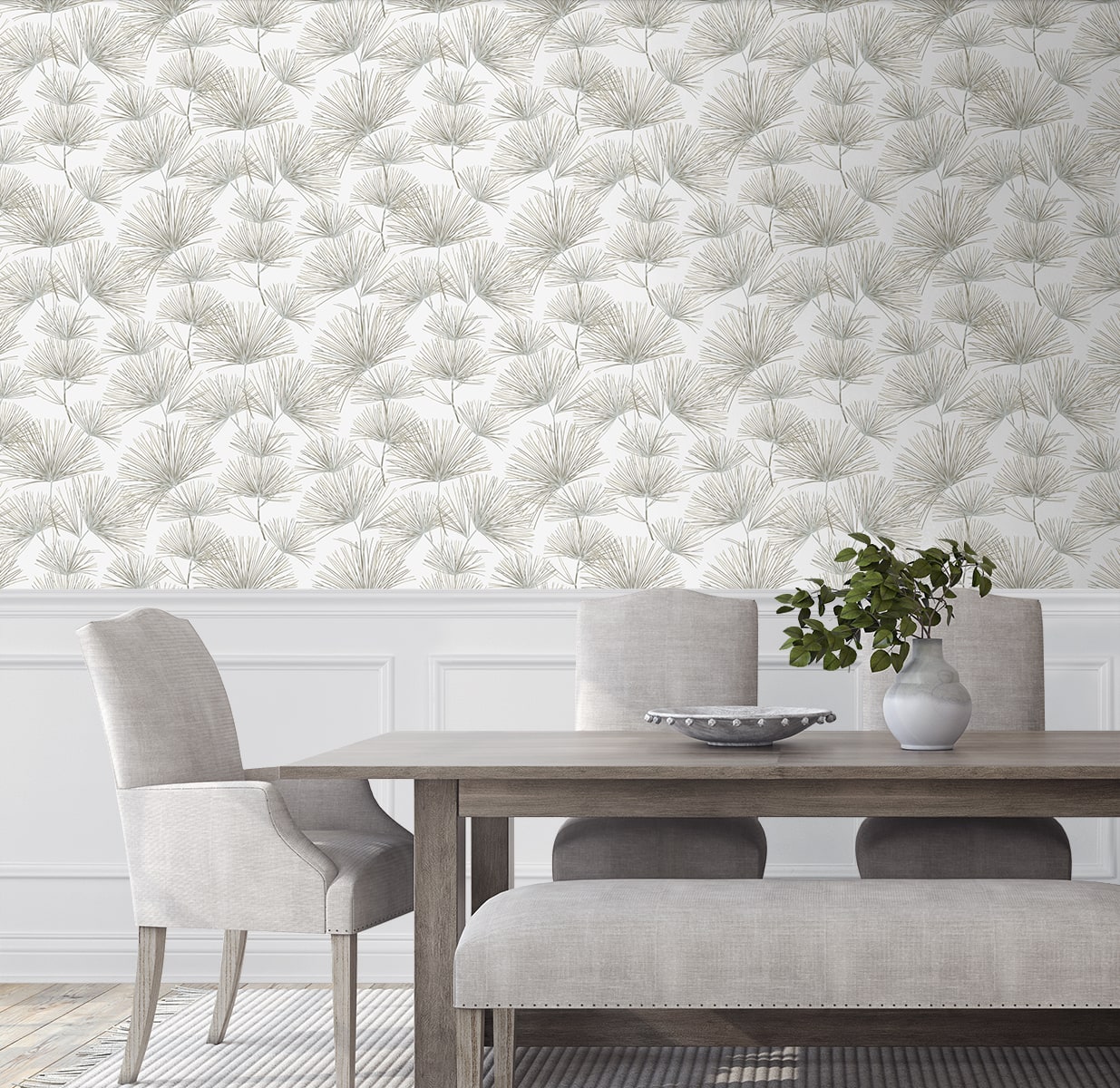 Pine Needles Peel and Stick wallpaper in cliffside color - pattern number NW52107 - by NextWall in the Peel and Stick Wallpaper by Nextwall collection