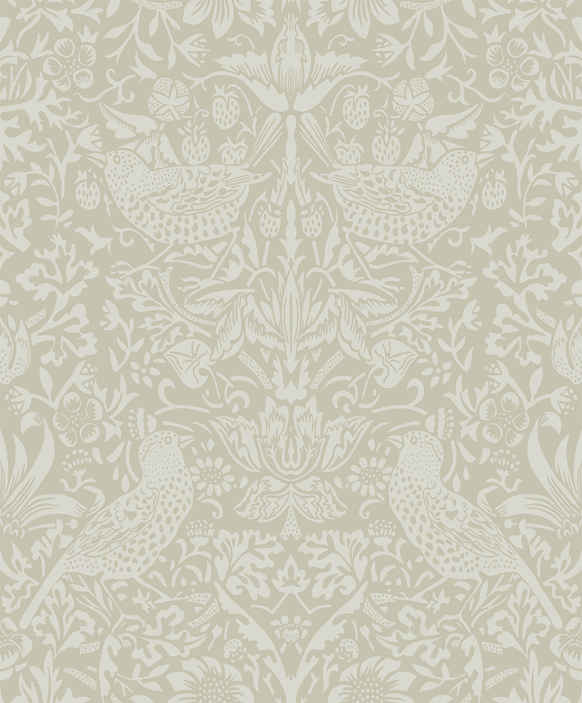 Tonal Bird Garden Peel and Stick wallpaper in neutral color - pattern number NW54407 - by NextWall in the Peel and Stick Wallpaper by Nextwall collection