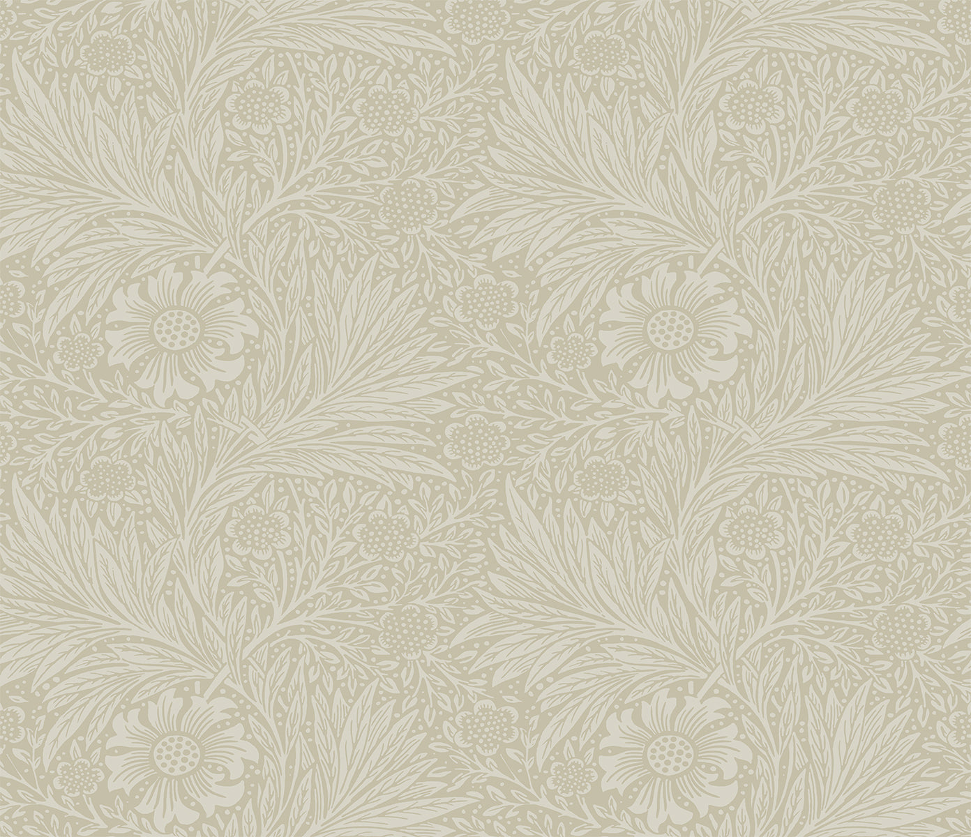 Marigold Garden Peel and Stick wallpaper in neutral color - pattern number NW56405 - by NextWall in the Peel and Stick Wallpaper by Nextwall collection