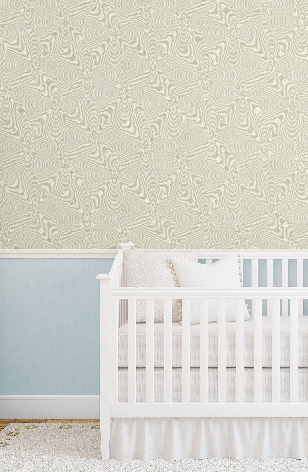 Swirl Geo Peel and Stick wallpaper in light beige color - pattern number NW56705 - by NextWall in the Peel and Stick Wallpaper by Nextwall collection