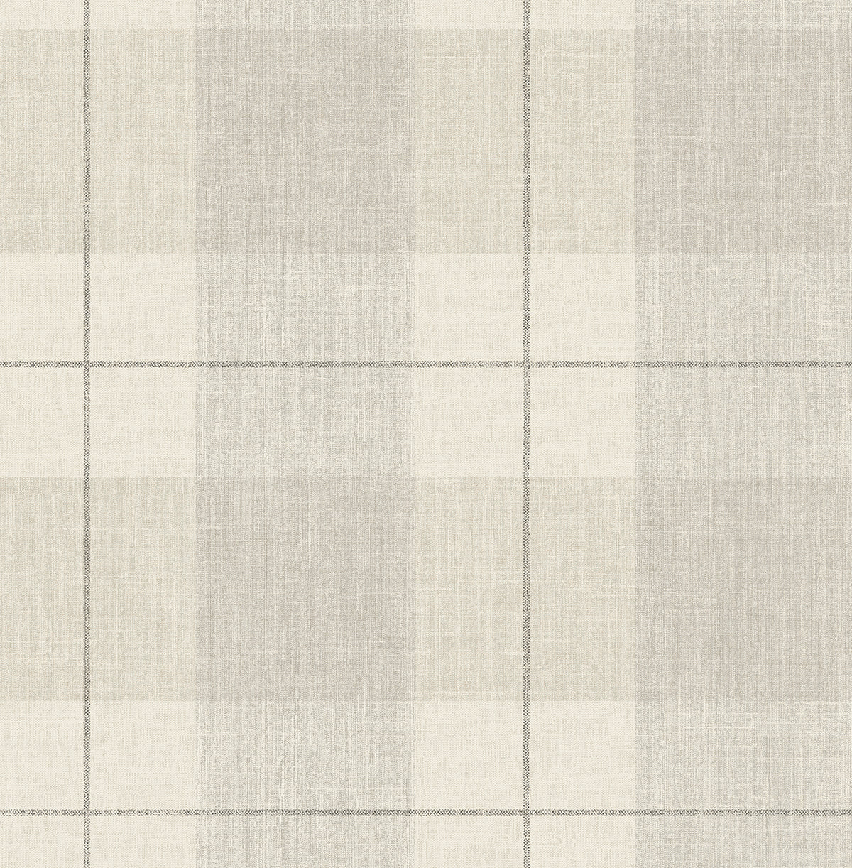 Lenox Hill Plaid Peel and Stick wallpaper in neutral color - pattern number NW56906 - by NextWall in the Peel and Stick Wallpaper by Nextwall collection