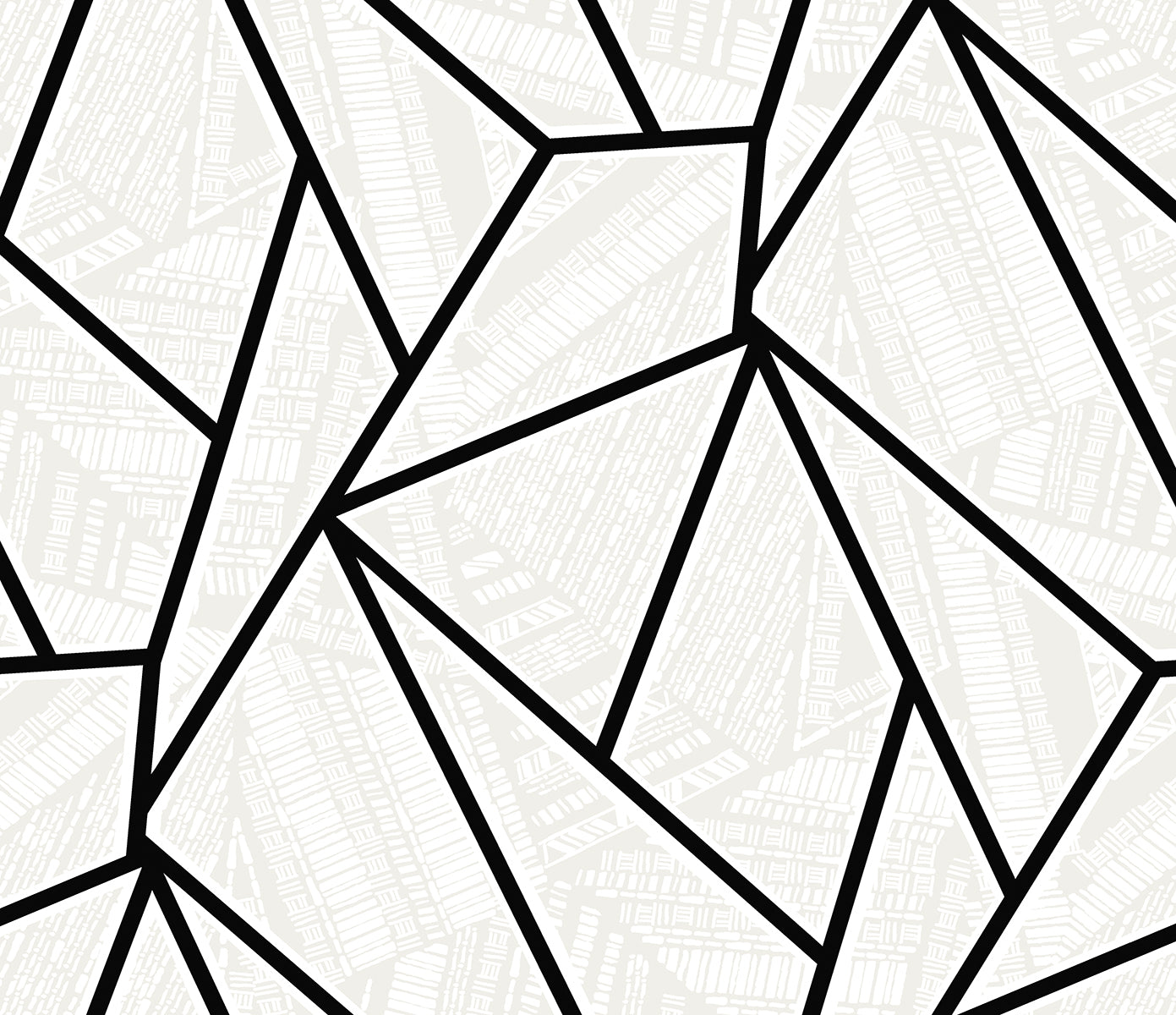 Vector Geo Peel and Stick wallpaper in ebony and morning fog color - pattern number NW57300 - by NextWall in the Peel and Stick Wallpaper by Nextwall collection