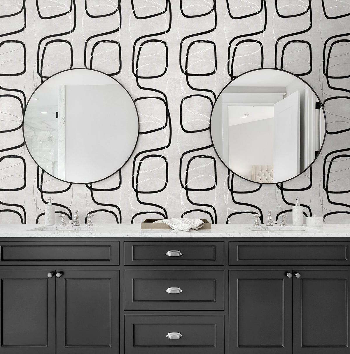 Forcella Geo Peel and Stick wallpaper in contrast color - pattern number NW57600 - by NextWall in the Peel and Stick Wallpaper by Nextwall collection