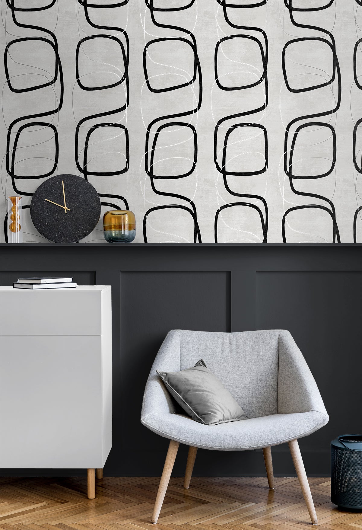 Forcella Geo Peel and Stick wallpaper in contrast color - pattern number NW57600 - by NextWall in the Peel and Stick Wallpaper by Nextwall collection