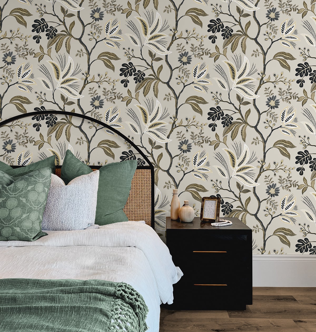 Forest Flourish Peel and Stick wallpaper in neutral color - pattern number NW57908 - by NextWall in the Peel and Stick Wallpaper by Nextwall collection