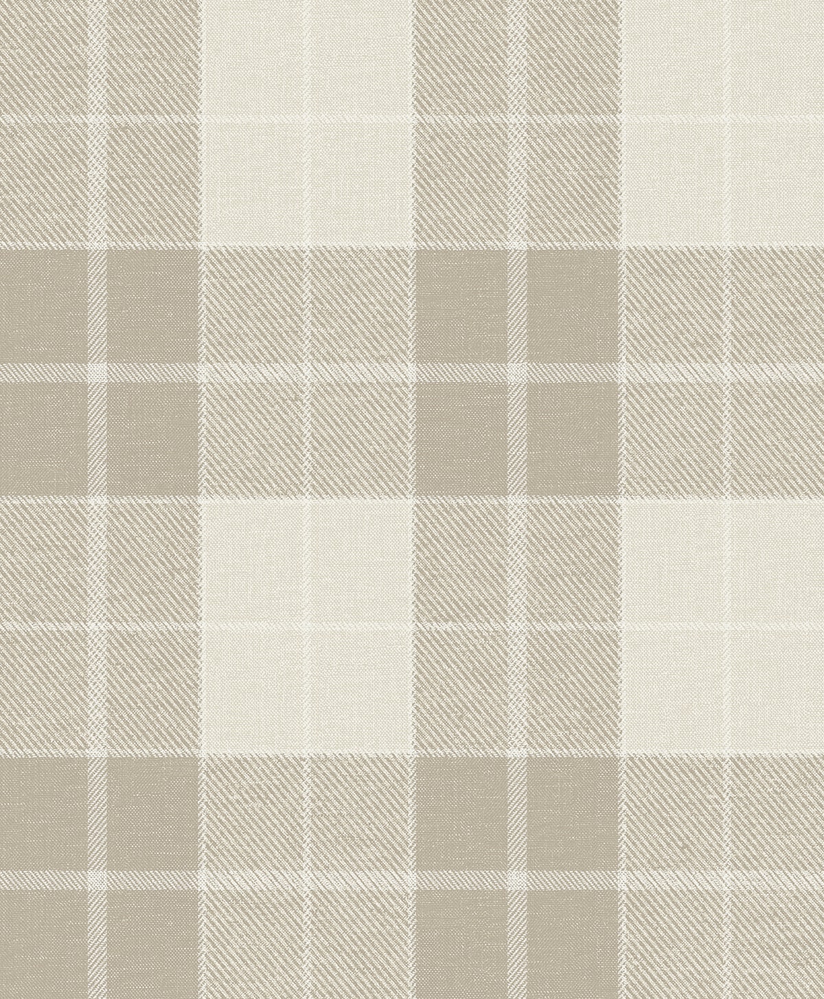 Altarinda Plaid Peel and Stick wallpaper in creme brulee color - pattern number NW58110 - by NextWall in the Peel and Stick Wallpaper by Nextwall collection