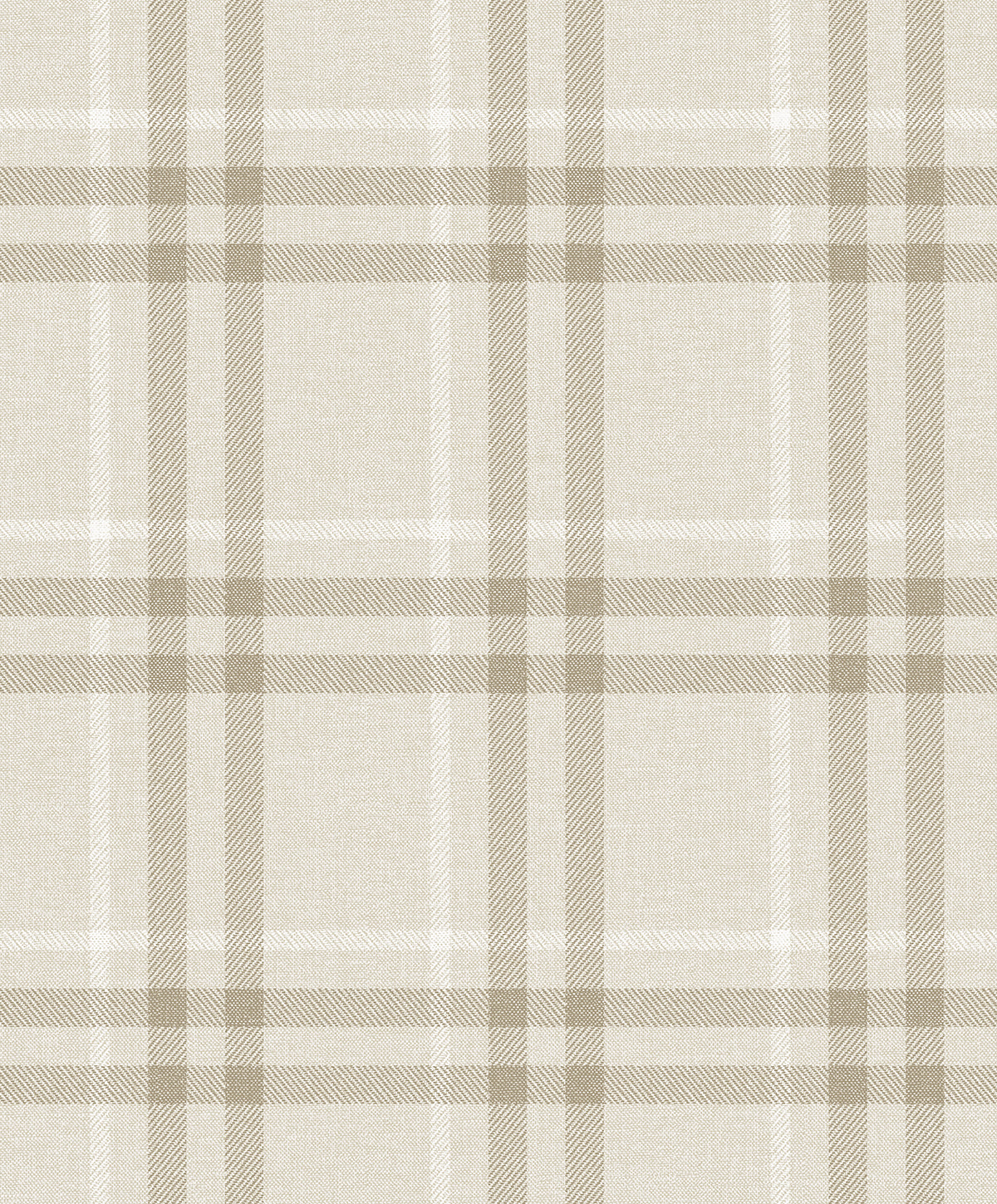 Calverlay Plaid Peel and Stick wallpaper in french vanilla color - pattern number NW58203 - by NextWall in the Peel and Stick Wallpaper by Nextwall collection