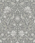 Vintage Bird Ogee Peel and Stick wallpaper in grey color - pattern number NW58308 - by NextWall in the Peel and Stick Wallpaper by Nextwall collection