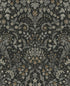 Filigree Floral Peel and Stick wallpaper in charcoal and pavestone color - pattern number NW58400 - by NextWall in the Peel and Stick Wallpaper by Nextwall collection