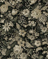 Vintage Bird Garden Peel and Stick wallpaper in ebony and pale fern color - pattern number NW58500 - by NextWall in the Peel and Stick Wallpaper by Nextwall collection