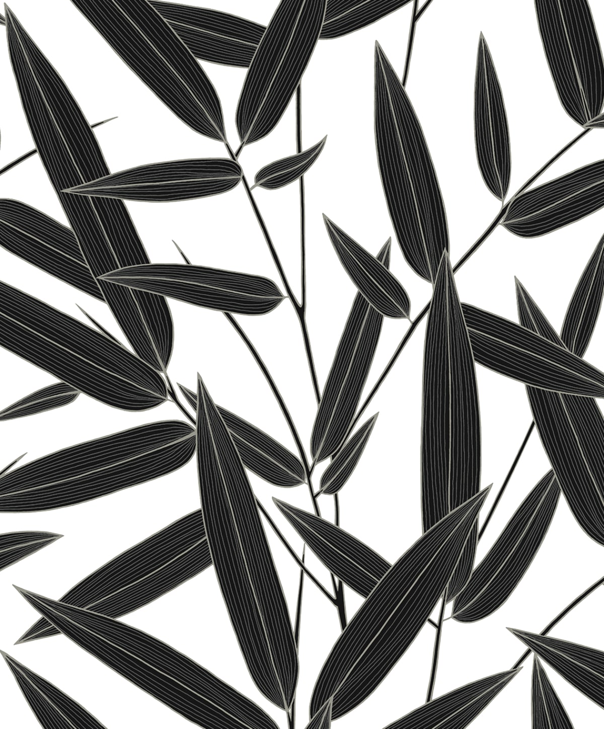 Leaf Branch Trail Peel and Stick wallpaper in ebony color - pattern number NW58800 - by NextWall in the Peel and Stick Wallpaper by Nextwall collection