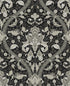 Acanthus Ogee Peel and Stick wallpaper in ebony and cliffside color - pattern number NW59000 - by NextWall in the Peel and Stick Wallpaper by Nextwall collection