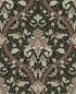Acanthus Ogee Peel and Stick wallpaper in ebony and clay color - pattern number NW59001 - by NextWall in the Peel and Stick Wallpaper by Nextwall collection