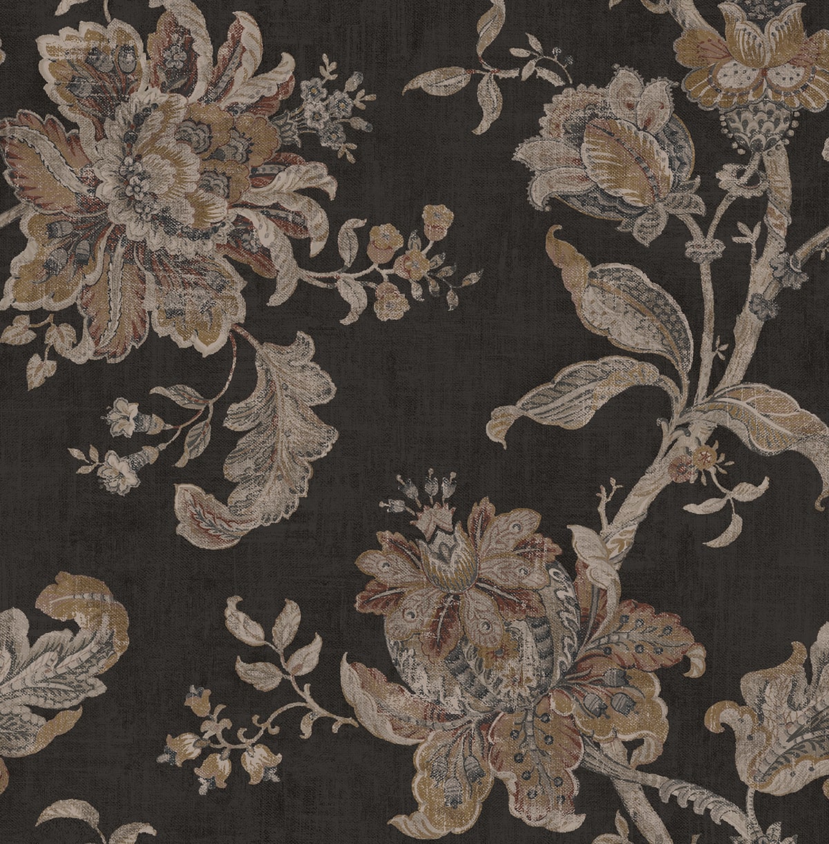 Anelda Jacobean Peel and Stick wallpaper in ironwork and russett color - pattern number NW59100 - by NextWall in the Peel and Stick Wallpaper by Nextwall collection
