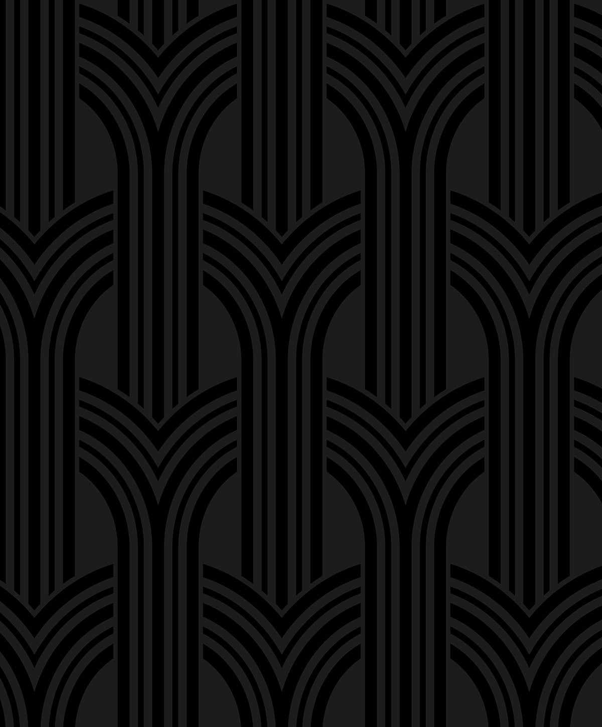 Geometric Arches Peel and Stick wallpaper in onyx color - pattern number NW59500 - by NextWall in the Peel and Stick Wallpaper by Nextwall collection