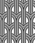 Geometric Arches Peel and Stick wallpaper in ebony and lace color - pattern number NW59520 - by NextWall in the Peel and Stick Wallpaper by Nextwall collection