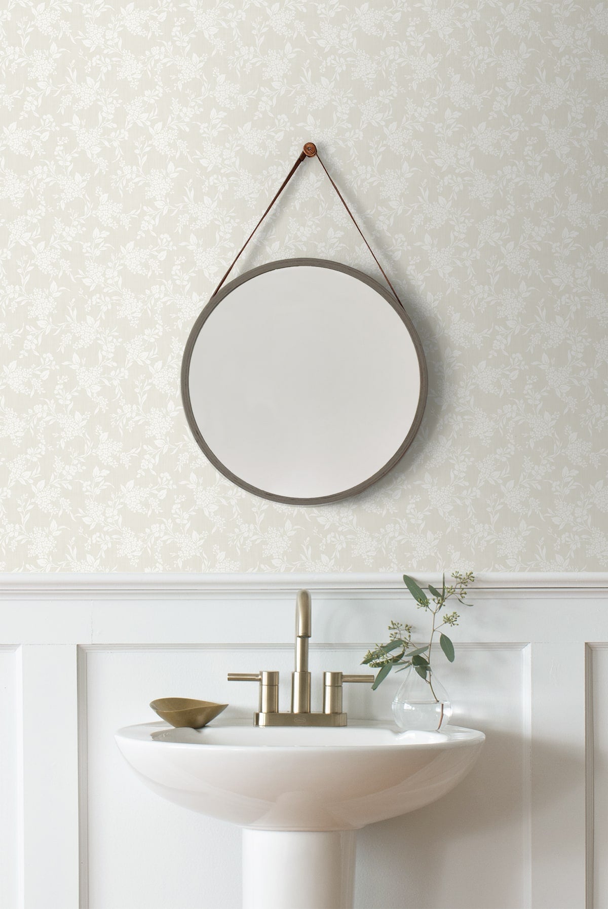 Tonal Floral Peel and Stick wallpaper in neutral color - pattern number NW59610 - by NextWall in the Peel and Stick Wallpaper by Nextwall collection