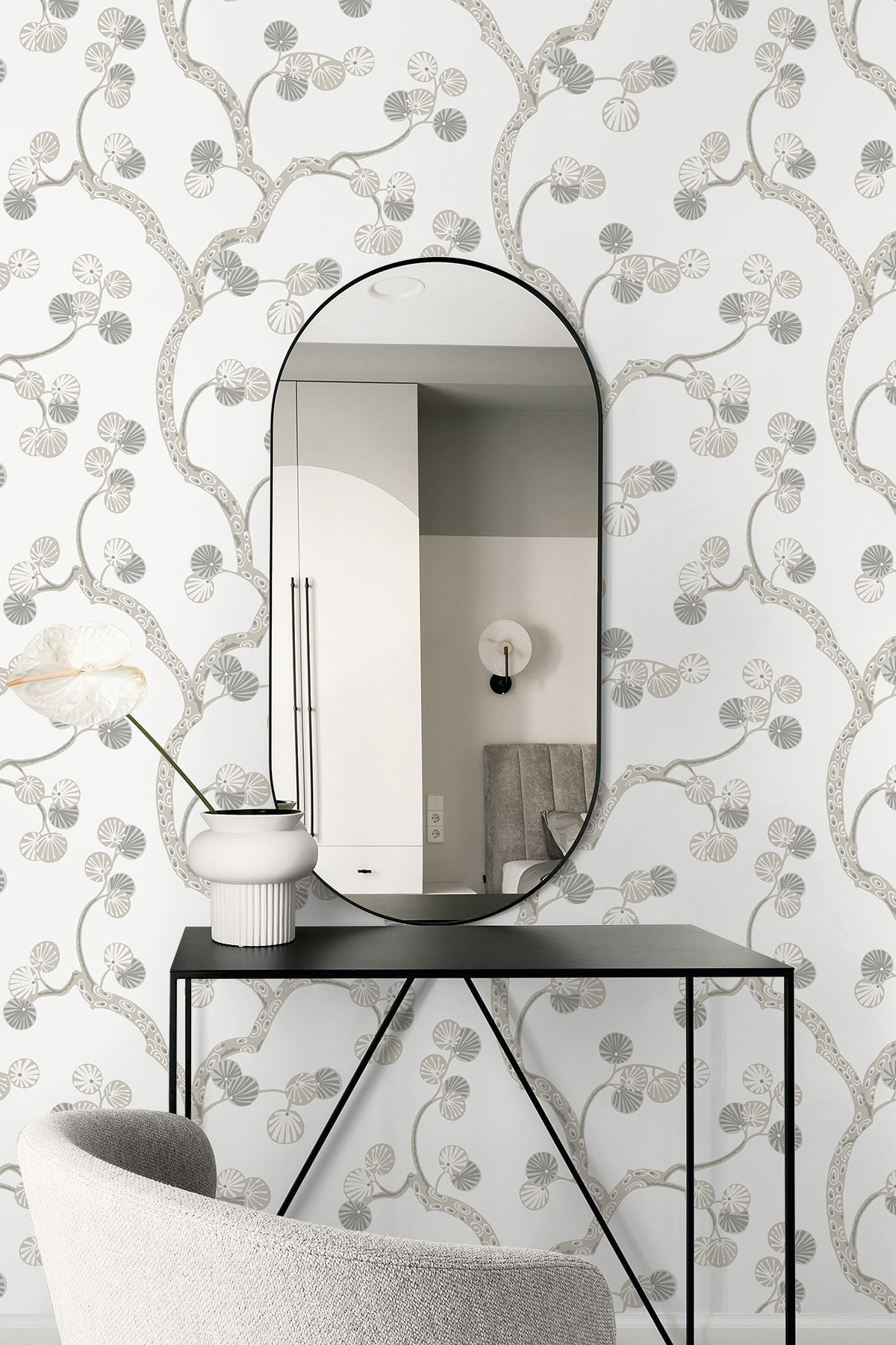 Woodland Whimsy Peel and Stick wallpaper in snowbound color - pattern number NW59800 - by NextWall in the Peel and Stick Wallpaper by Nextwall collection