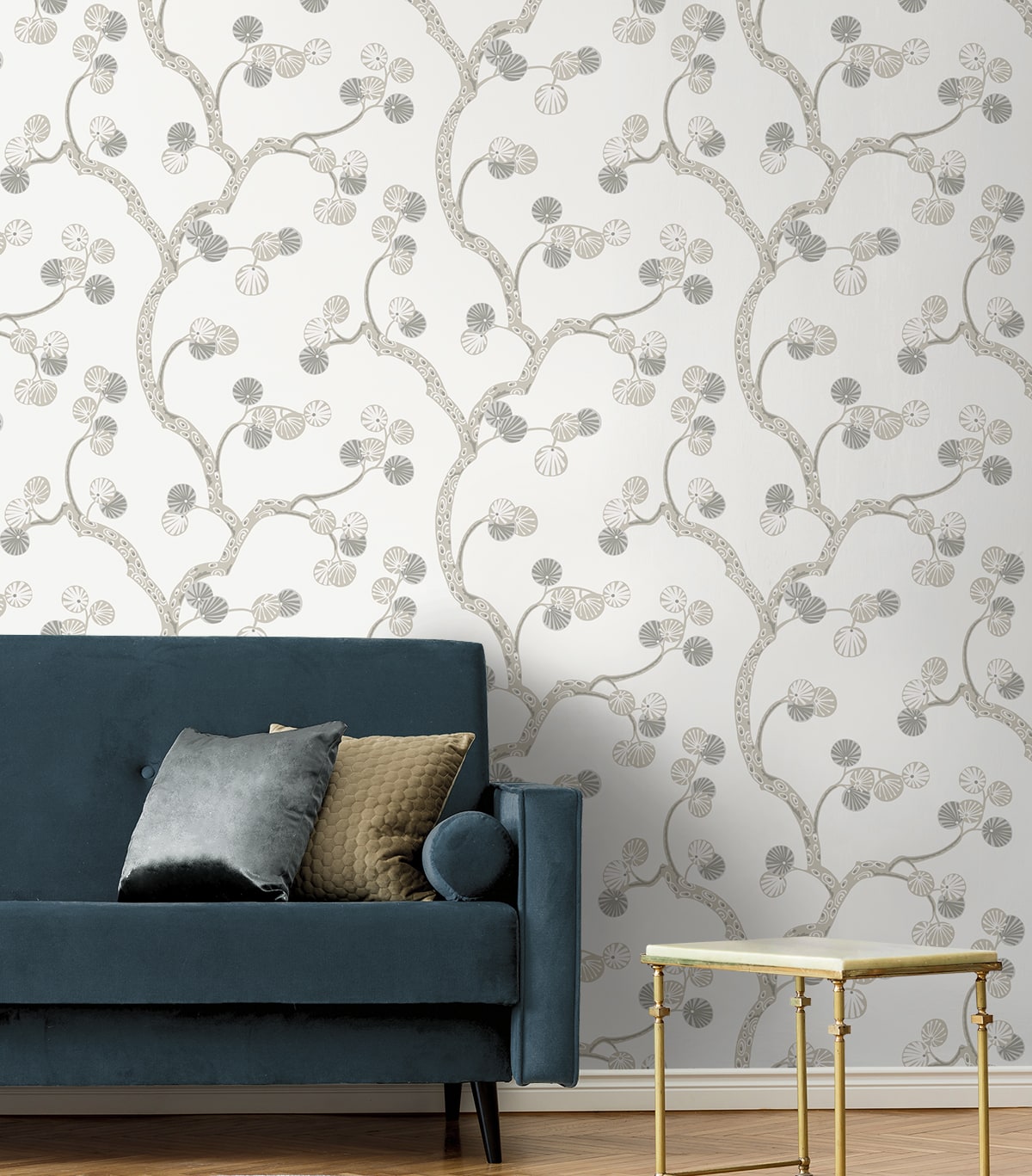 Woodland Whimsy Peel and Stick wallpaper in snowbound color - pattern number NW59800 - by NextWall in the Peel and Stick Wallpaper by Nextwall collection