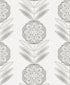 Folk Flowers Peel and Stick wallpaper in morning fog color - pattern number NW59900 - by NextWall in the Peel and Stick Wallpaper by Nextwall collection