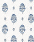 Floral Spot Peel and Stick wallpaper in delft blue color - pattern number NW60702 - by NextWall in the Peel and Stick Wallpaper by Nextwall collection