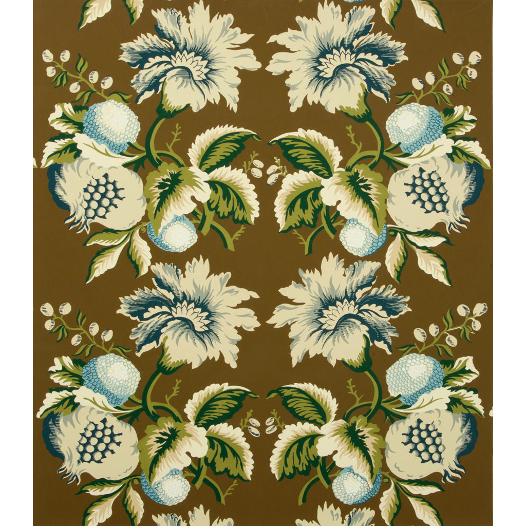 Jessup Wallpaper in Sepia/Indigo color - pattern number P2013101.650.0 - by Lee Jofa in the Oscar De La Renta collection