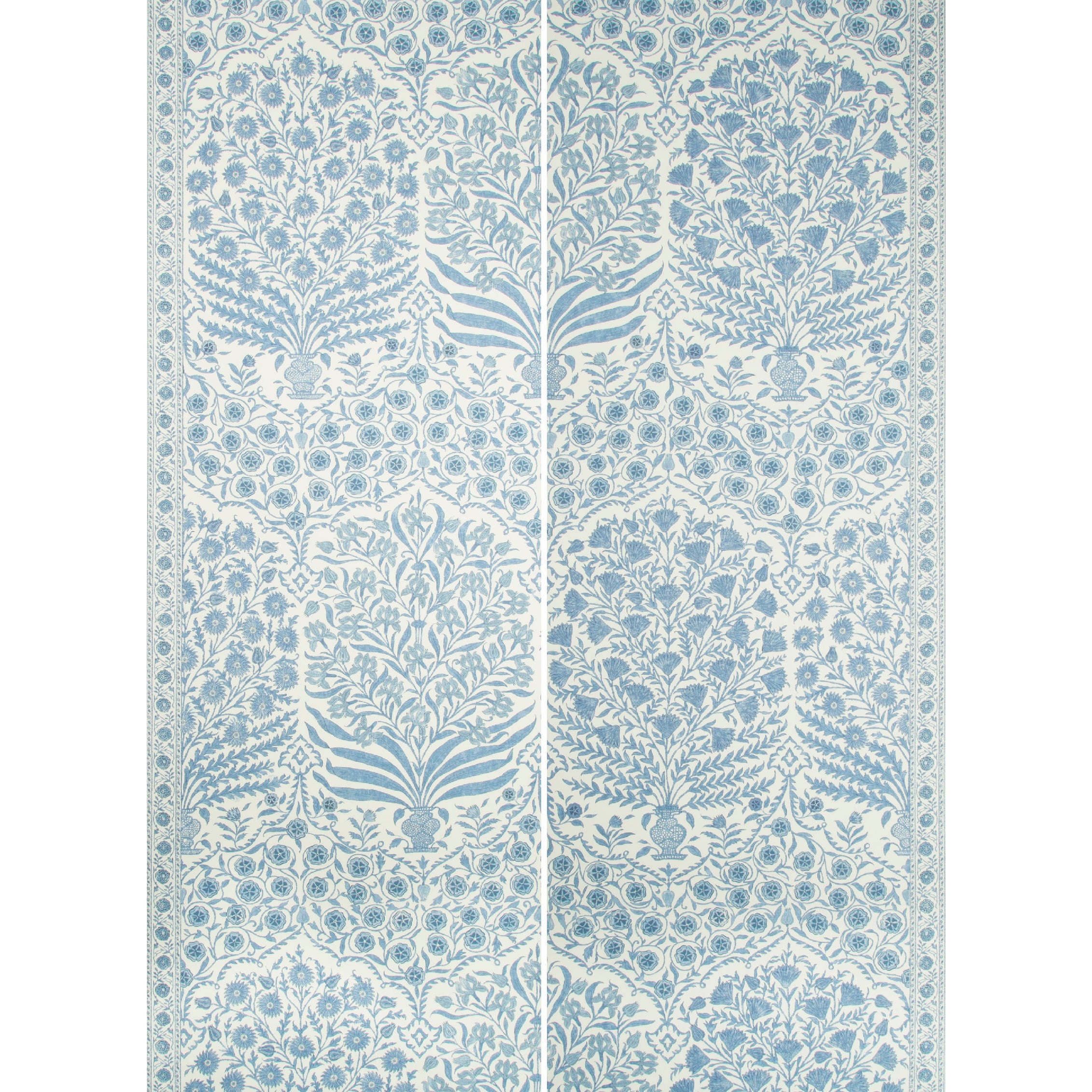 Sameera 2 Panel Mural in Blue/Indigo color - pattern number P2017100.515.0 - by Lee Jofa in the Oscar De La Renta collection