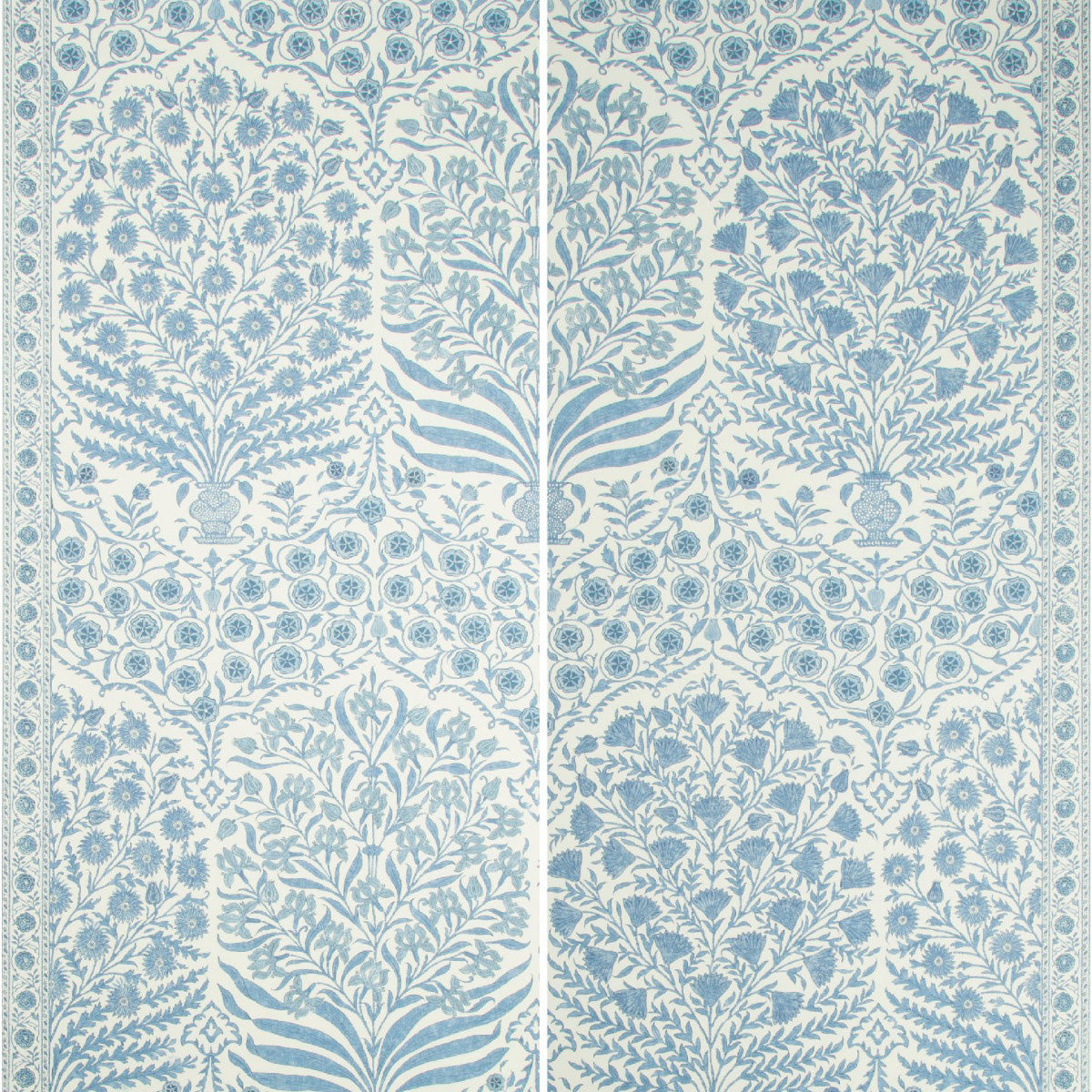 Sameera 2 Panel Mural in Blue/Indigo color - pattern number P2017100.515.0 - by Lee Jofa in the Oscar De La Renta collection