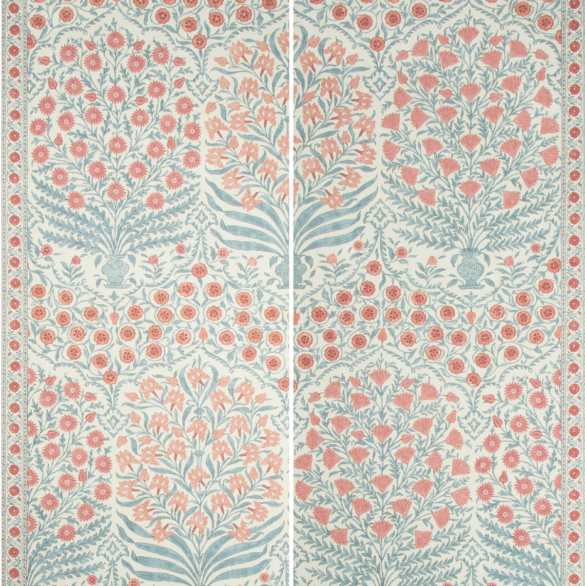 Sameera 2 Panel Mural in Red/Blue color - pattern number P2017100.519.0 - by Lee Jofa in the Oscar De La Renta collection