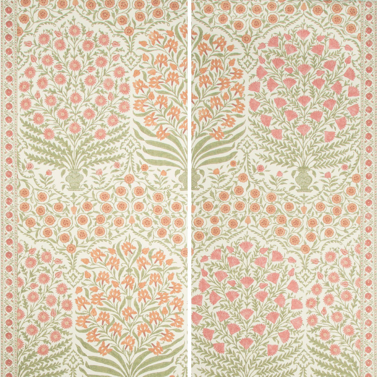 Sameera 2 Panel Mural in Spice/Berry color - pattern number P2017100.924.0 - by Lee Jofa in the Oscar De La Renta collection
